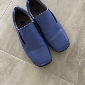 Blue men’s dress shoes